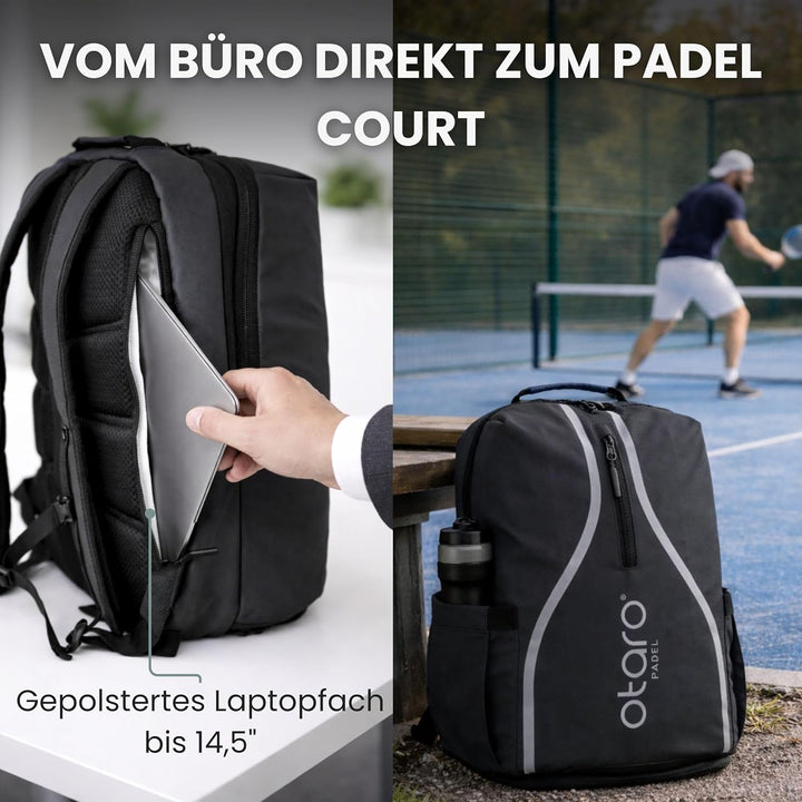 Otaro Padel Tasche (35L) für 2 Padel Schläger und Padel Bälle | Deutsches Unternehmen | Innovative R