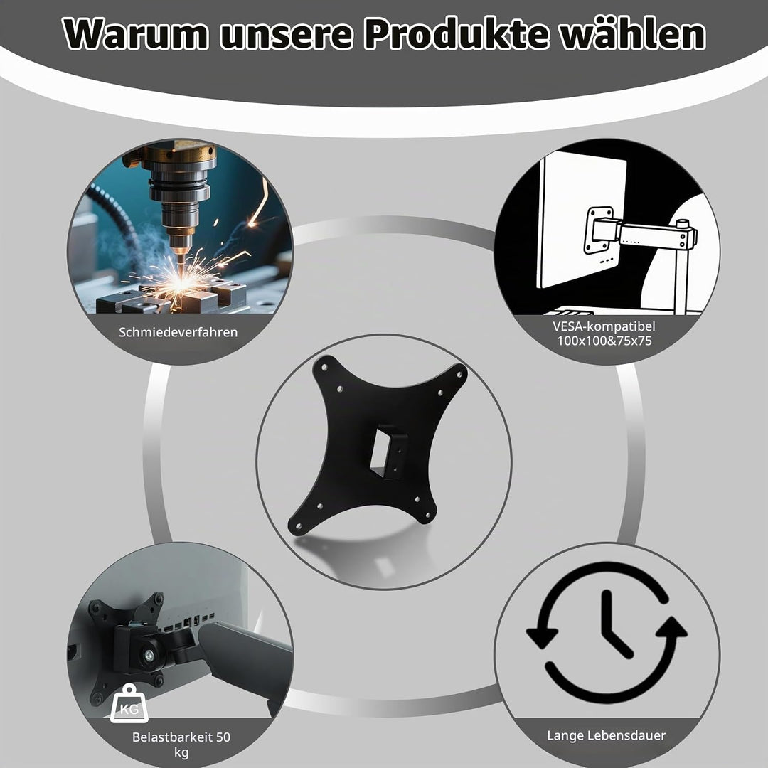 Z-Serie G3 VESA-Montageadapter Kompatibel mit HP Z-Serie und E-Serie G5 Monitoren(Passend Z24F,Z24M,