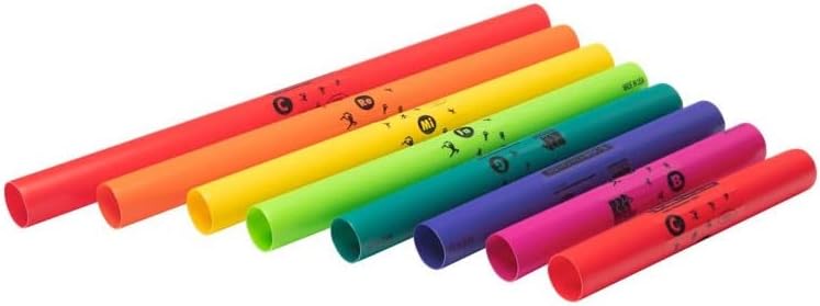 FUZEAU - 3460 – Diatonische Alt-Boomwhacker-Röhren – aus feinem Kunststoff von 30 cm bis 63 cm – 8 N