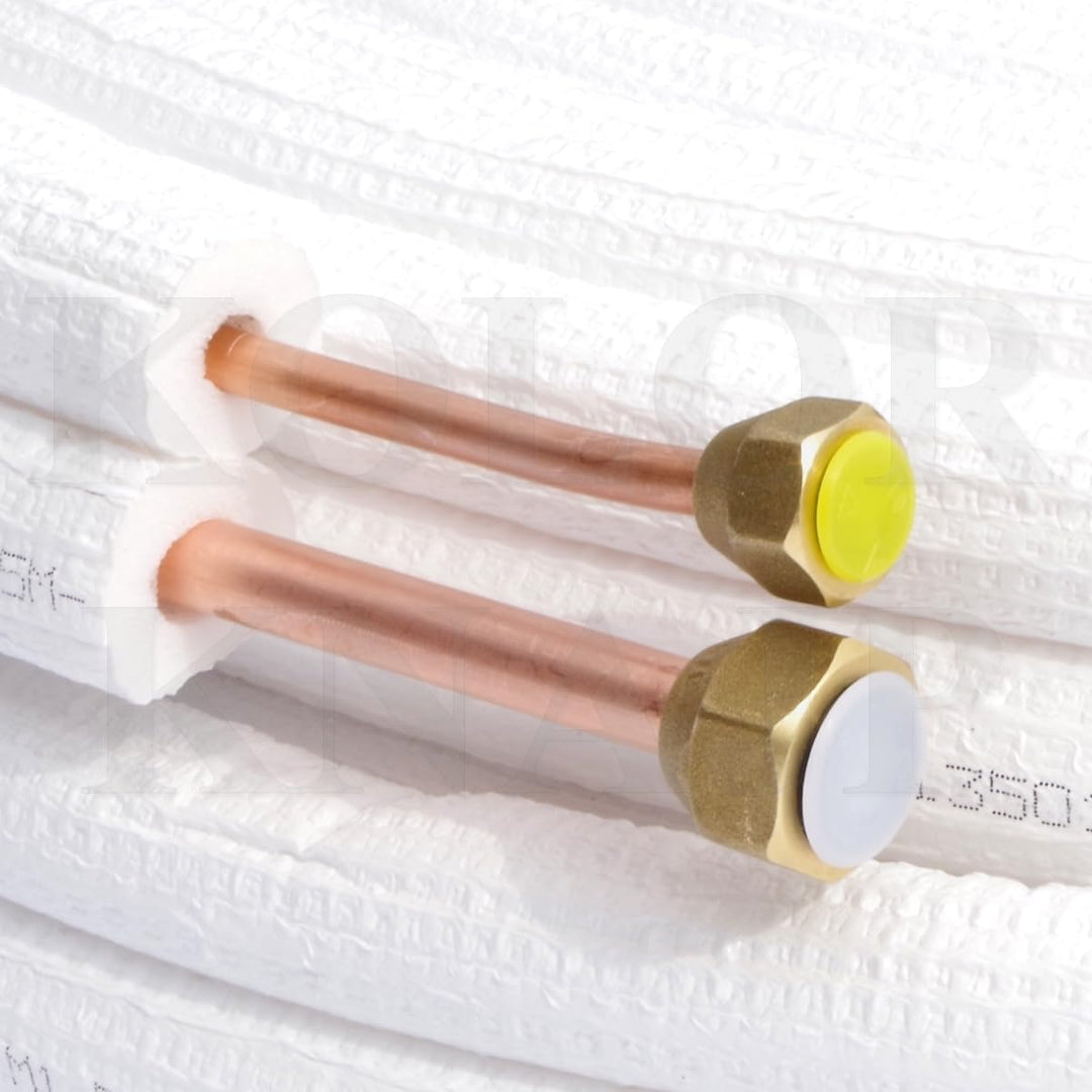 Kältemittelleitung Kupferrohr 1/4" 3/8" 1m bis 25m Klimaanlage Wärmepumpe R32 R410A R470C Kupferrohr