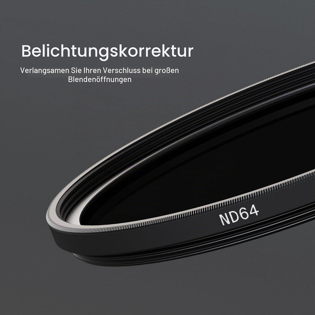 Urth 77 mm Graufilter ND64 (6 Stop) ND Filter (Plus+) 77mm, 77mm