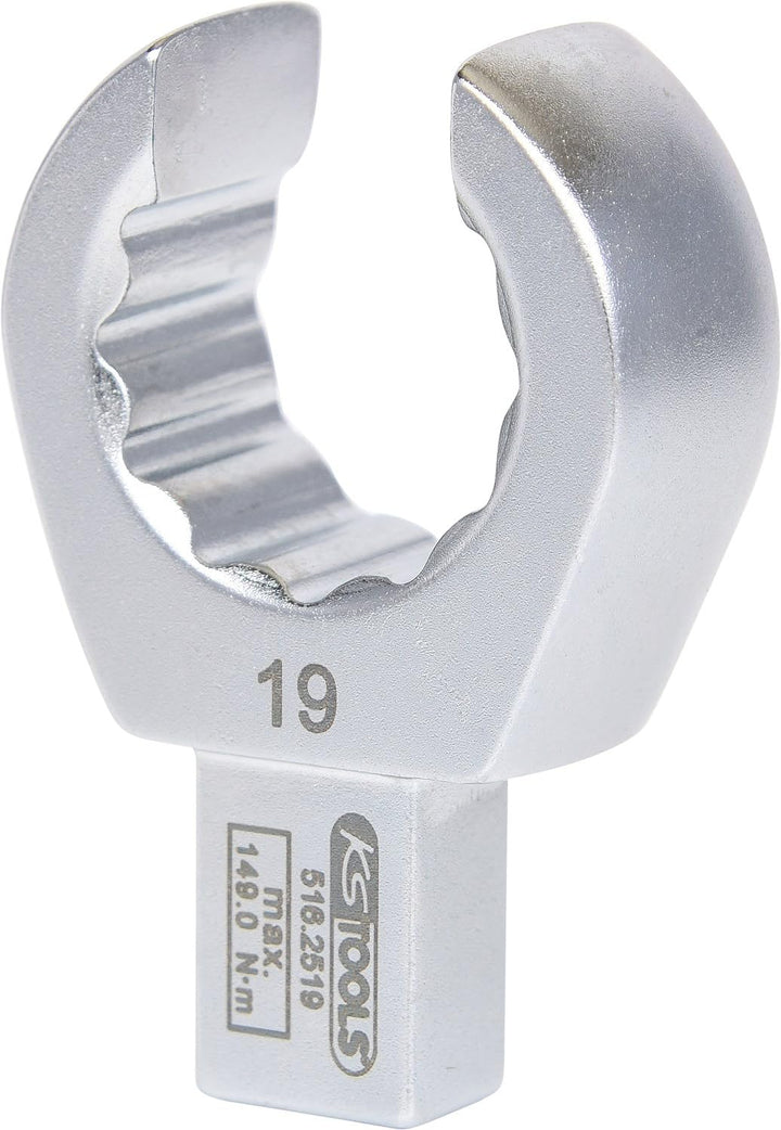 KS Tools 516.2519 9x12mm Einsteck-Ringschlüssel offen, 19mm 19 mm, 19 mm