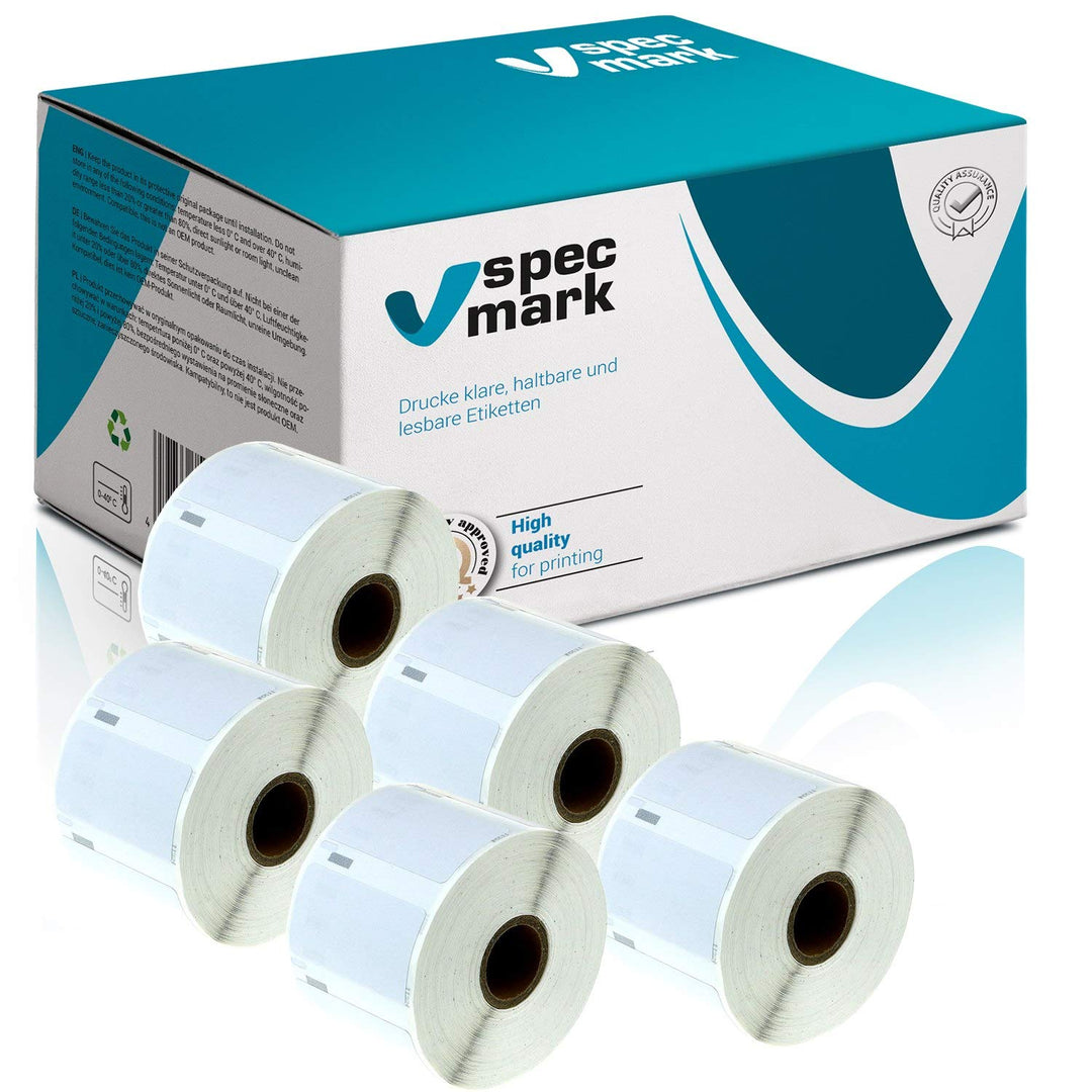 10 Etiketten-Rollen kompatibel mit DYMO 11355 19mm x 51mm S0722550 500 Stück kompatibel zu allen Eti
