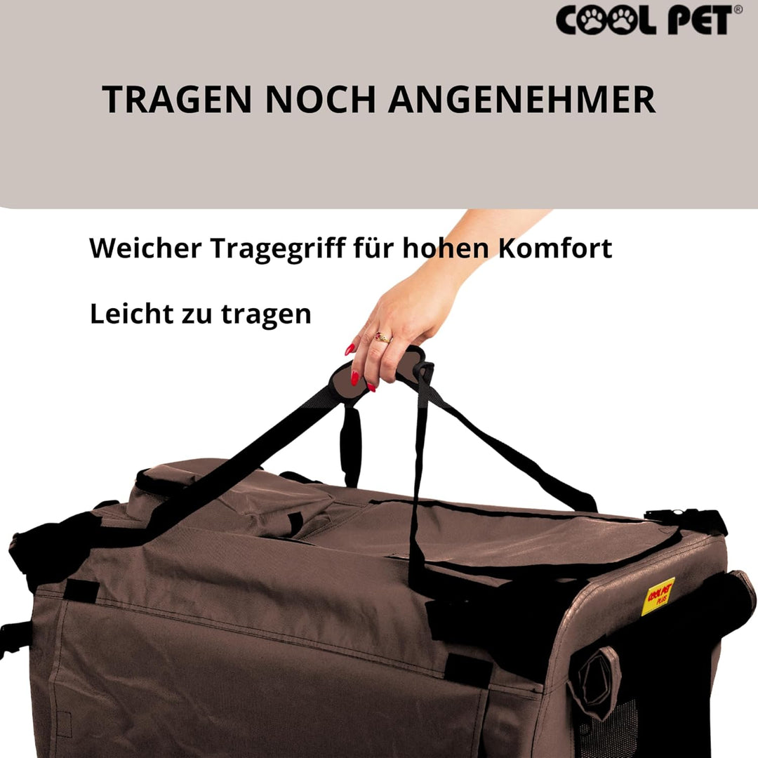 Transportbox 91 * 64 * 64cm 2XL, Hundetransportbox, Faltbare Hundetasche, Autobox, Box für Hund und