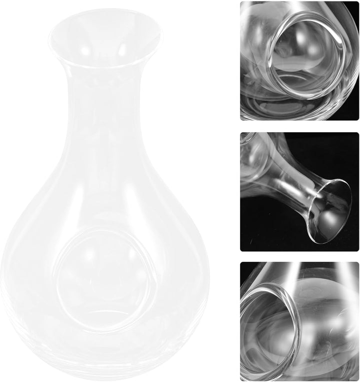 Happyyami Japanische Eisweinflasche 385ml aus Transparentem Glas Karaffe mit Ausgiesser für Zuhause