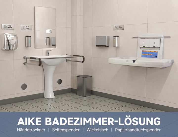 AIKE Baby Wickelkommode Horizontal, Wandmontierter Klappbarer Baby-Wickeltisch, Kommerzielle Wickelk