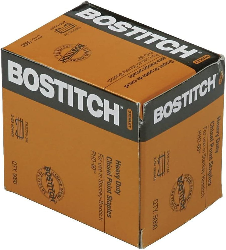 Bostitch Office Heavy Duty Premium Heftklammern für PHD60 und PHD60R, 2-60 Blatt, 5.000 pro Box (SB3