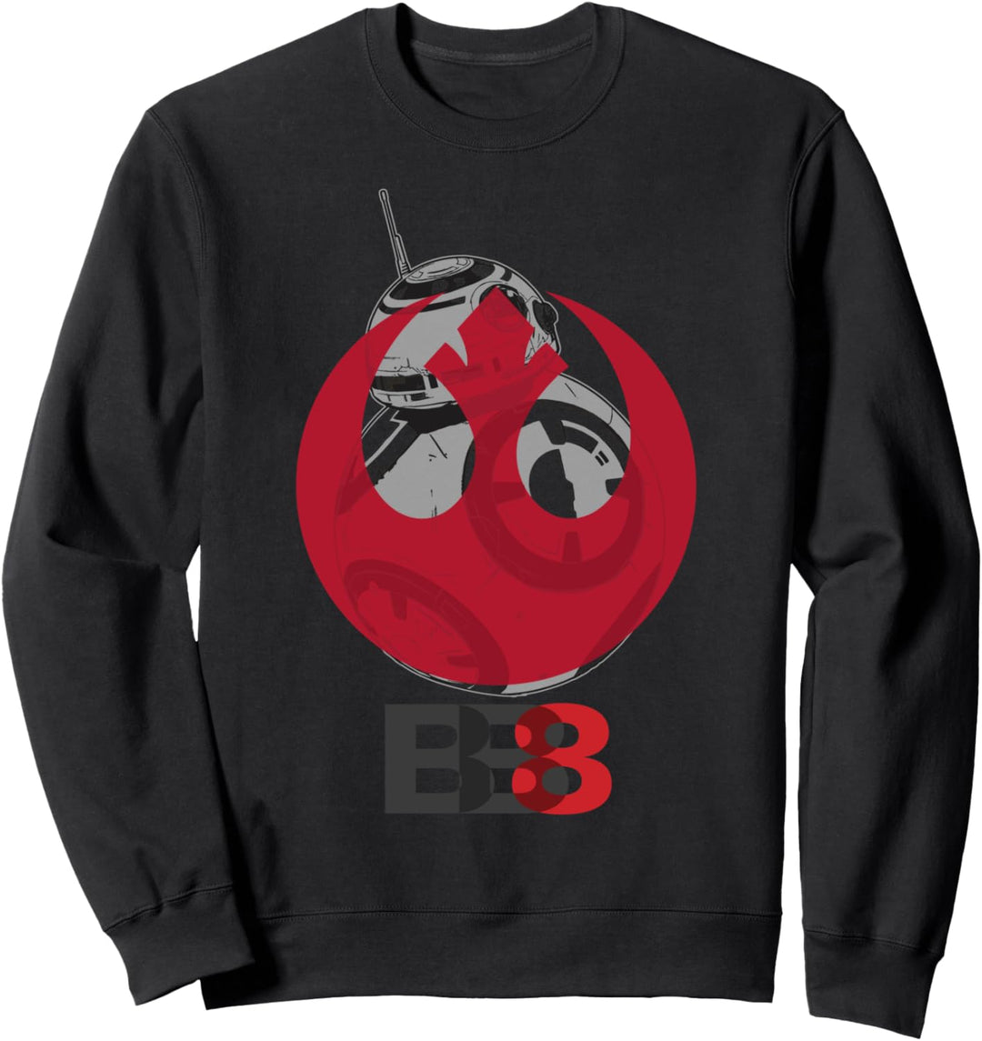 Star Wars Last Jedi BB-8 Rebel Logo Superimposed Sweatshirt