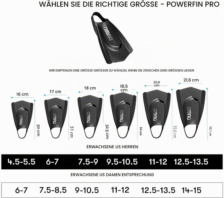 ARENA Unisex-Adult Powerfin Pro Ii Flossen 38-39 EU Blau, 38-39 EU Blau