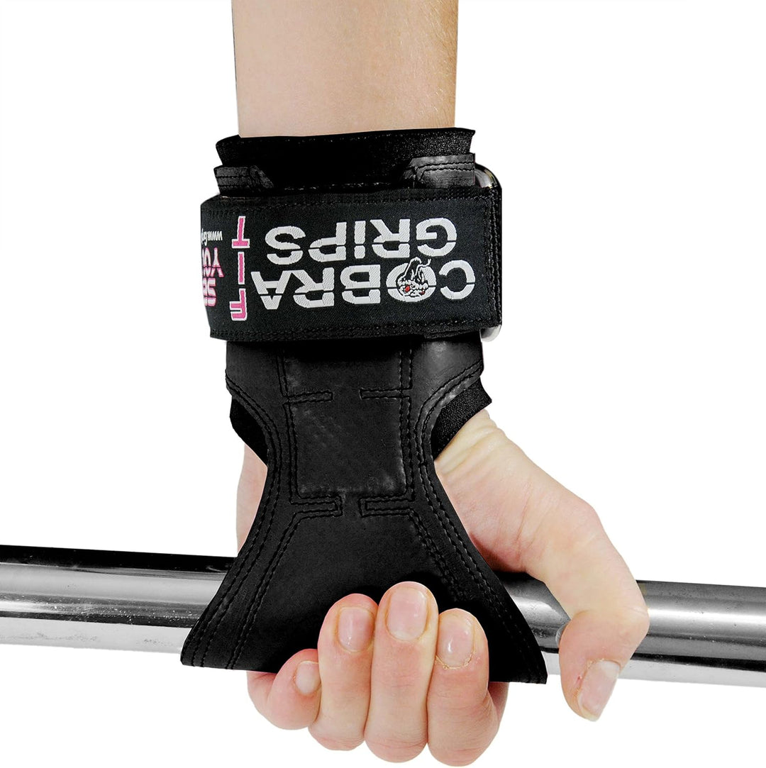 Cobra Grips Fit Gewichtheber-Handschuhe, robuste Gurte, Alternative zu Powerlifting-Haken für Kreuzh