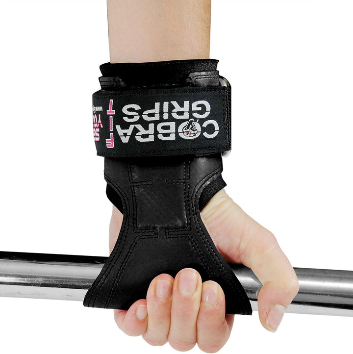 Cobra Grips Fit Gewichtheber-Handschuhe, robuste Gurte, Alternative zu Powerlifting-Haken für Kreuzh