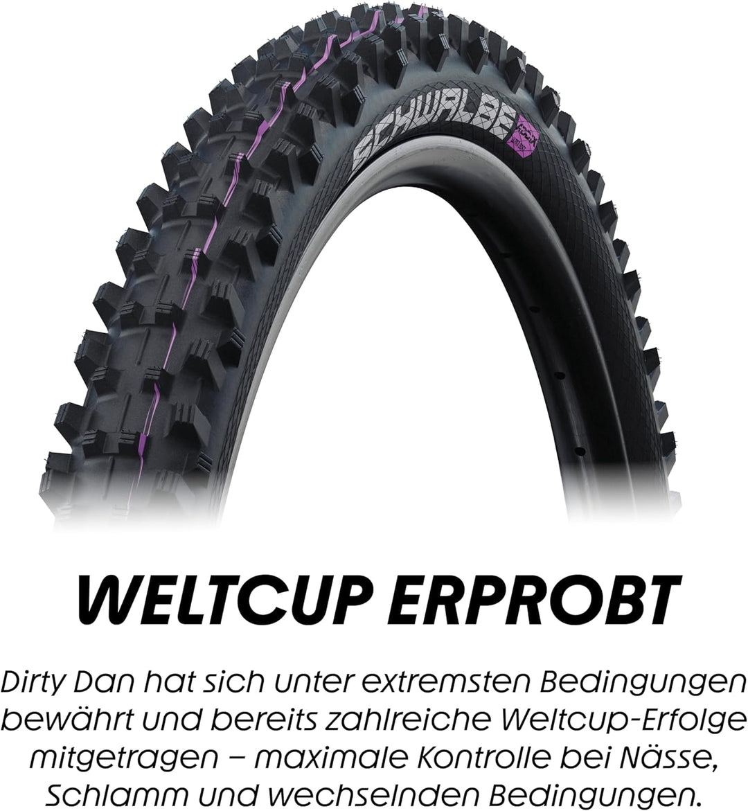 Schwalbe Dirty Dan Evo Faltreifen // 60-584 (27,5x2,35') Super Downhill Schwarz, Schwarz