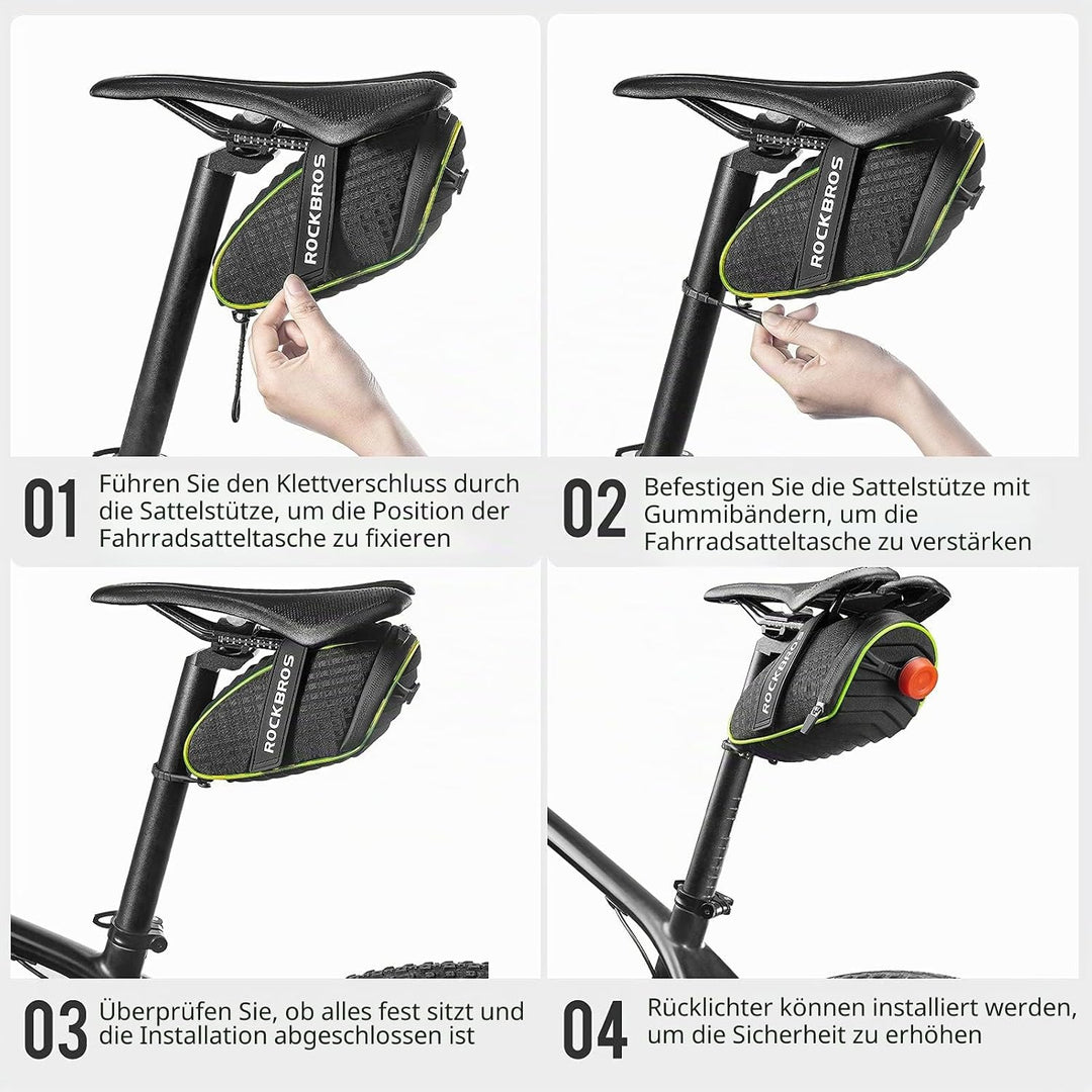 ROCKBROS Fahrrad Satteltaschen Fahrradsitz Taschen Werkzeugtasche Fahrradtasche Wasserabweisend beim