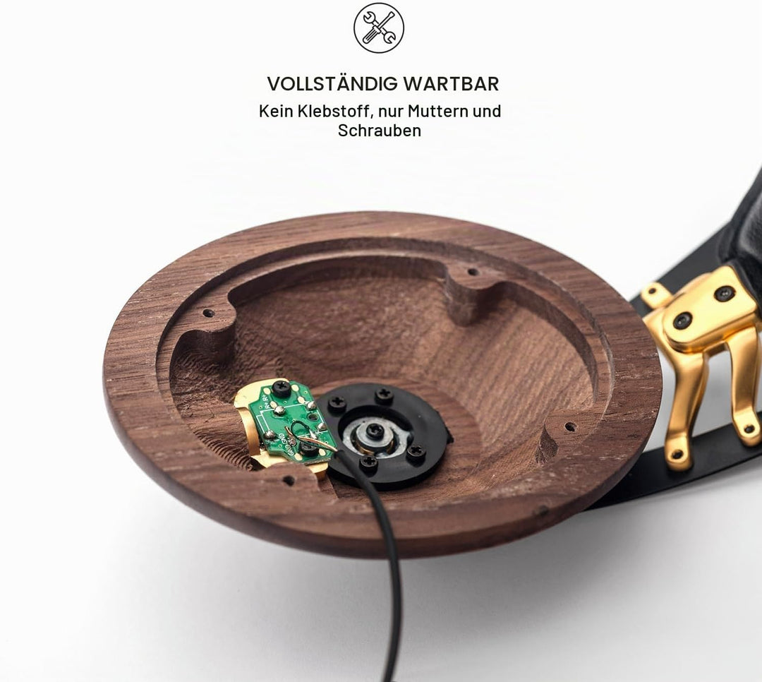 Meze 99 Classics Walnut Gold Audiophiler Over-Ear Kopfhörer, hochwertigen Materialien und hohem Waln