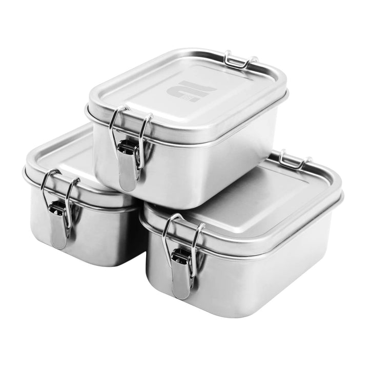 nicelock Kleines Edelstahl-Lebensmittelbehälter-Set | 400ml Wiederverwendbare Lunch-Snack-Boxen aus