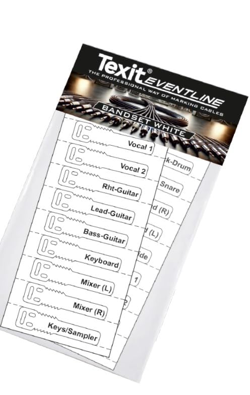 Musikkabel Kennzeichnung – Kabelmarkierung – Band – Set - Beschriftung