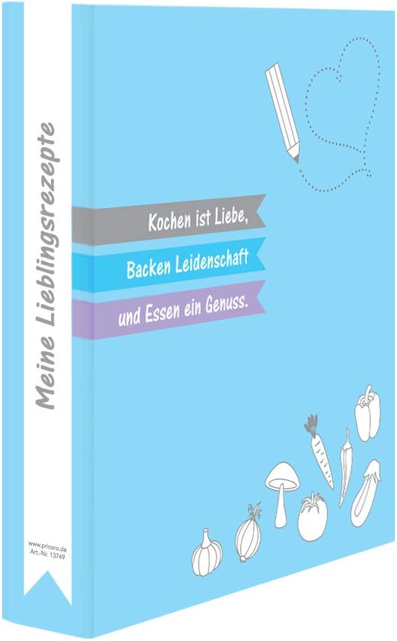 PRICARO Rezeptordner mit Rezeptblock "Allerlei", A4