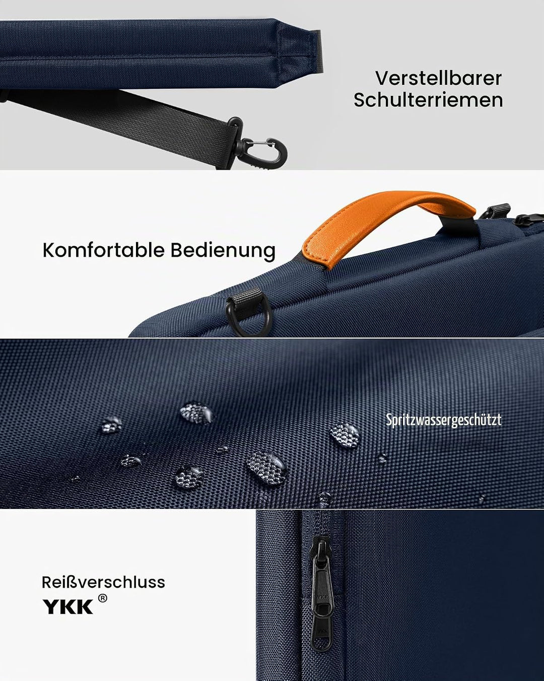 tomtoc 360° Laptop Tasche Hülle für 14 Zoll MacBook Pro M5/M4 Pro/Max | Laptoptasche Schultertasche