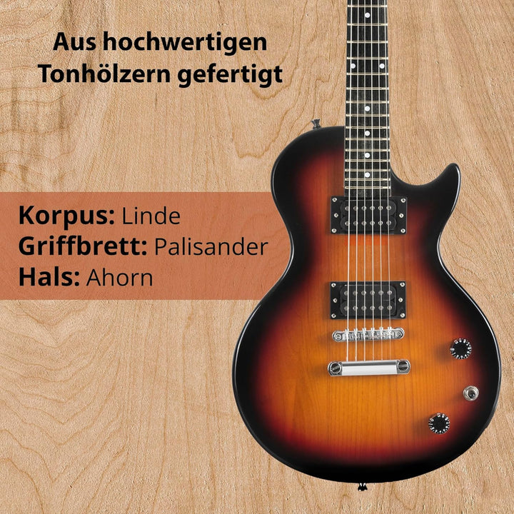 Rocktile LP-100 SB E-Gitarre (Korpus: Linde, Palisander Griffbrett, Finish: Sunburst) Sunburst Singl