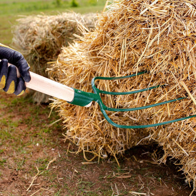 KADAX Heugabel, Forke, Spatengabel, Grabegabel, Mistgabel, Gabel für Garten, Drahtgabel mit Holzstie