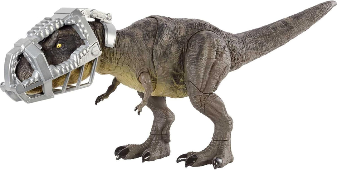 Jurassic World Stomp ‘N Escape Tyrannosaurus Rex Figure Camp Cretaceous Dinosaur Escape Toy with Sto