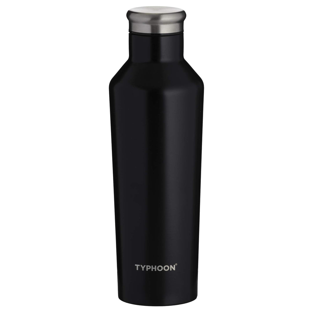 TYPHOON PURE COLOUR Isolierflasche aus Edelstahl, schwarz, 500 ml, Schwarz