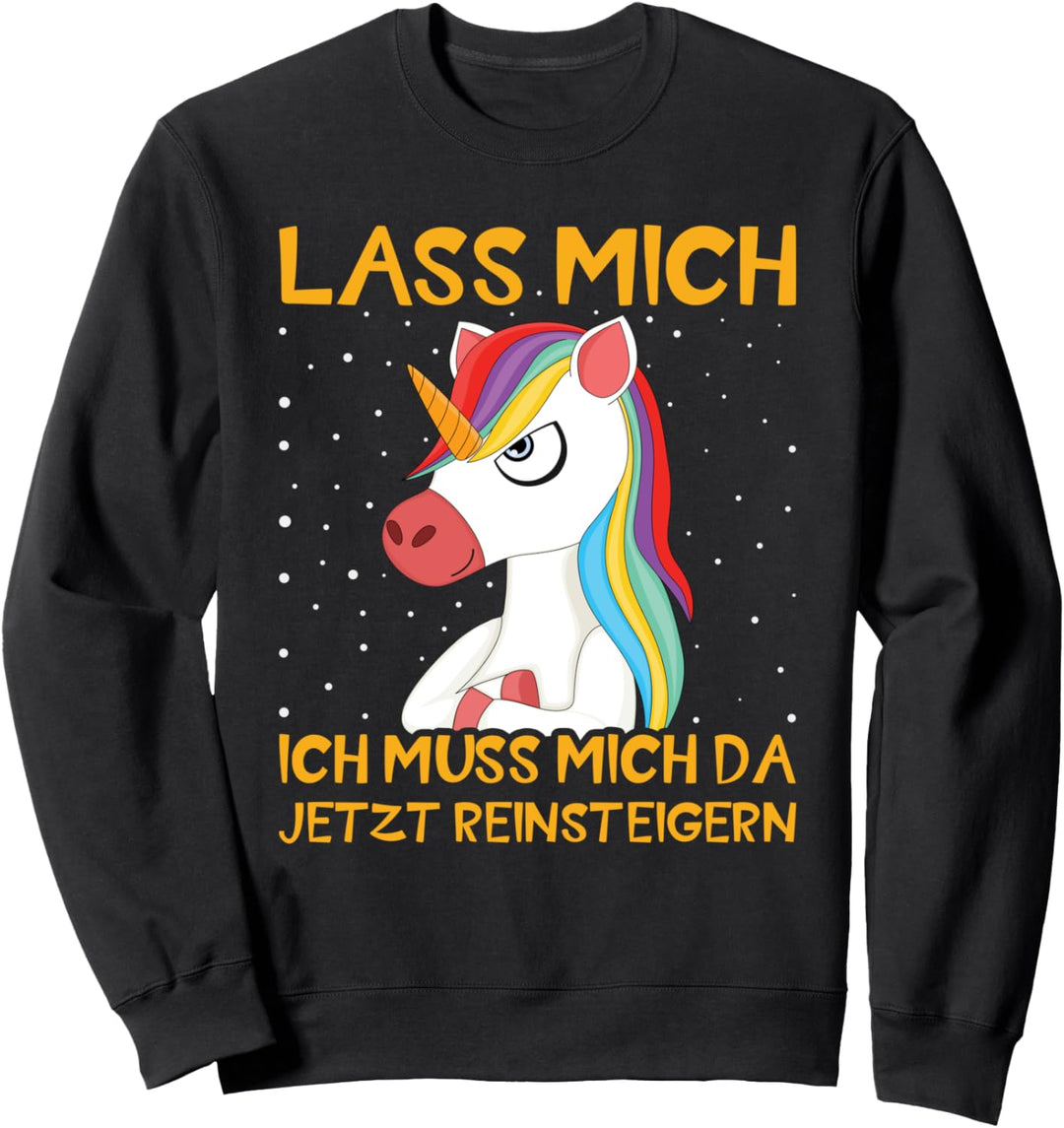 Einhorn Lass mich ich muss mich da jetzt reinsteigern Sweatshirt