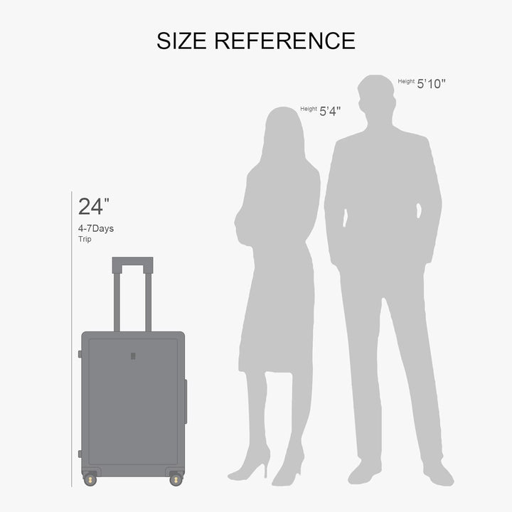 LEVEL8 Koffer Trolley, Rollkoffer Reisekoffer Hartschalen 4 Rollen, Spinner Handgepäck,TSA, 100% PC,