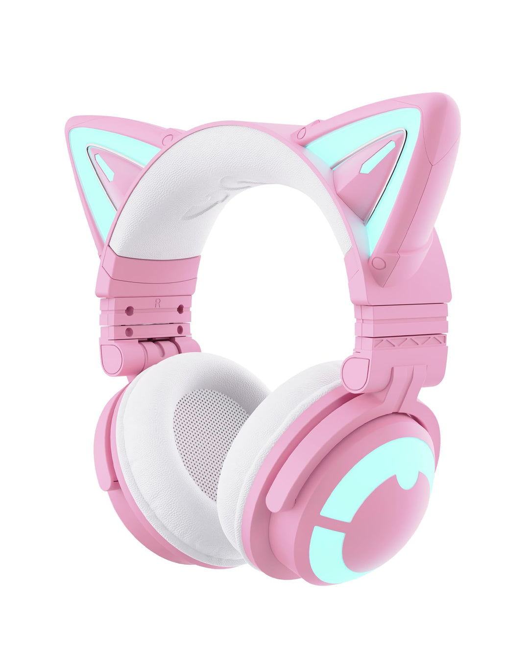 YOWU RGB-Katzenohr-Kopfhörer CE kabelloses 5.2 faltbares Gaming-Headset (CE, Rosa) Rosa CE, Rosa CE