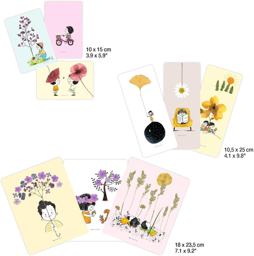 Djeco DIY - Blumenpresse und Karten | Bastel-Set #DJ07974 | Spiel für Kinder, natürliche Inspiration