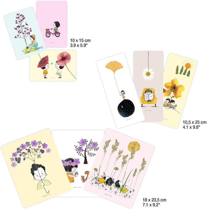 Djeco DIY - Blumenpresse und Karten | Bastel-Set #DJ07974 | Spiel für Kinder, natürliche Inspiration