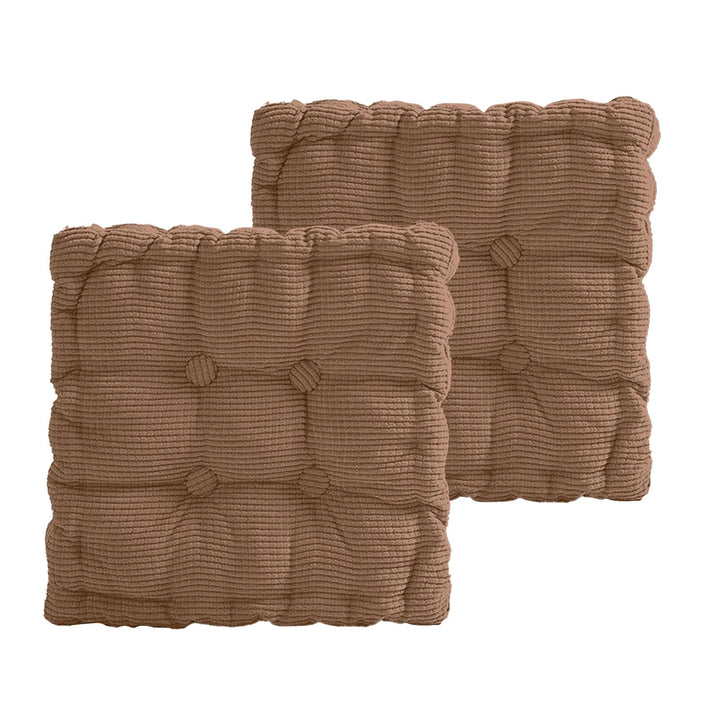 MeYuxg 2er Set Sitzkissen Quadrat, Stuhlkissen 40x40 cm Dicke Bodenkissen Sitzpolster Outdoor &amp; Indo