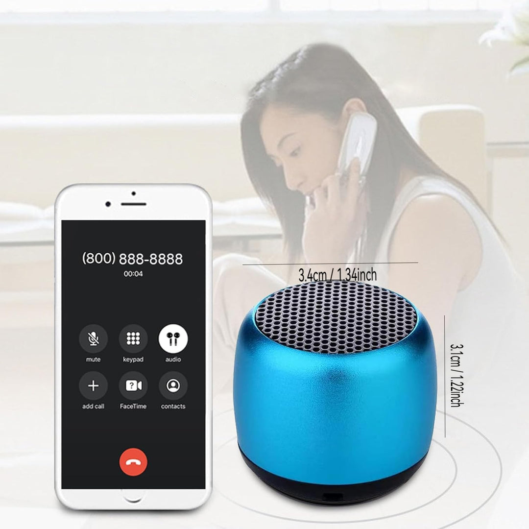 Eageroo Bluetooth Mini Lautsprecher tragbar Speaker,Stereo Klang mit tiefem Bass Technologie,Blau, B