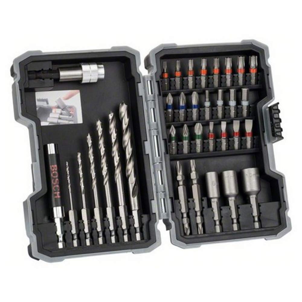 Bosch Professional 35tlg. HSS Holz Bohrer und Bit Set Extra Hart (Kreuzschlitz-, Pozidriv-, Hex-, TH