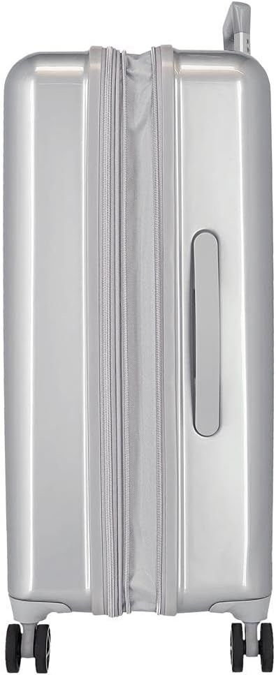 Disney 100 Mickey Joyful Mittelgrosser Koffer, Grau, 48 x 70 x 26 cm, starres ABS, integriertes TSA-