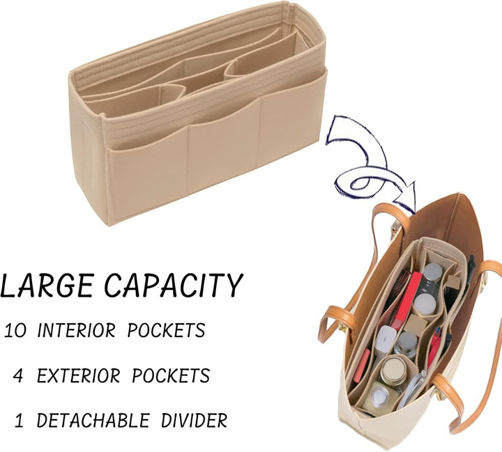 DailyPlus Geldbörsen-Organizer-Einsatz, Filztasche, Organizer, Handtaschen-Organizer, Tasche in der