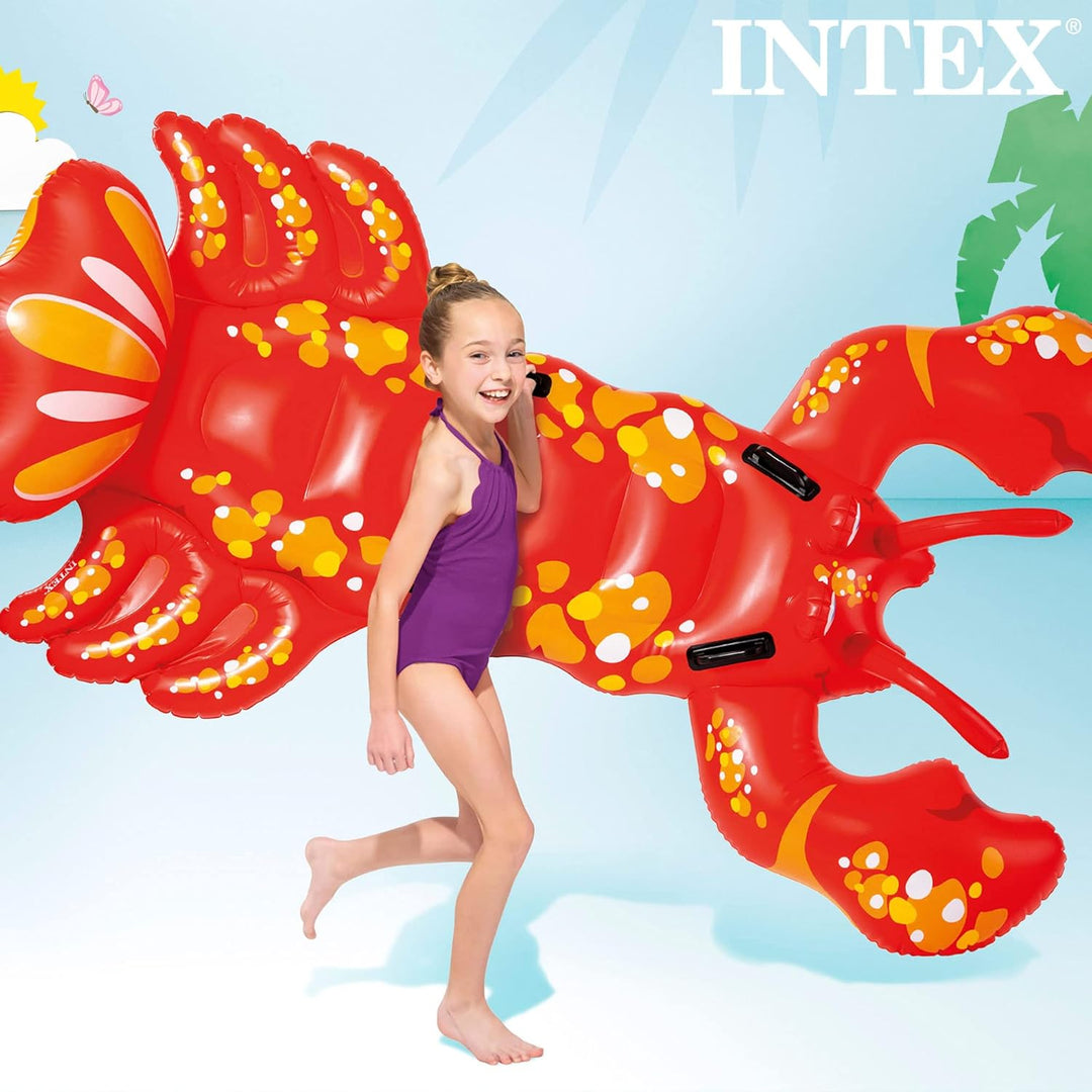 Intex 57528NP - Aufblasbares Reittier Hummer, Vinyl, Rot, 213x137 cm, Rot