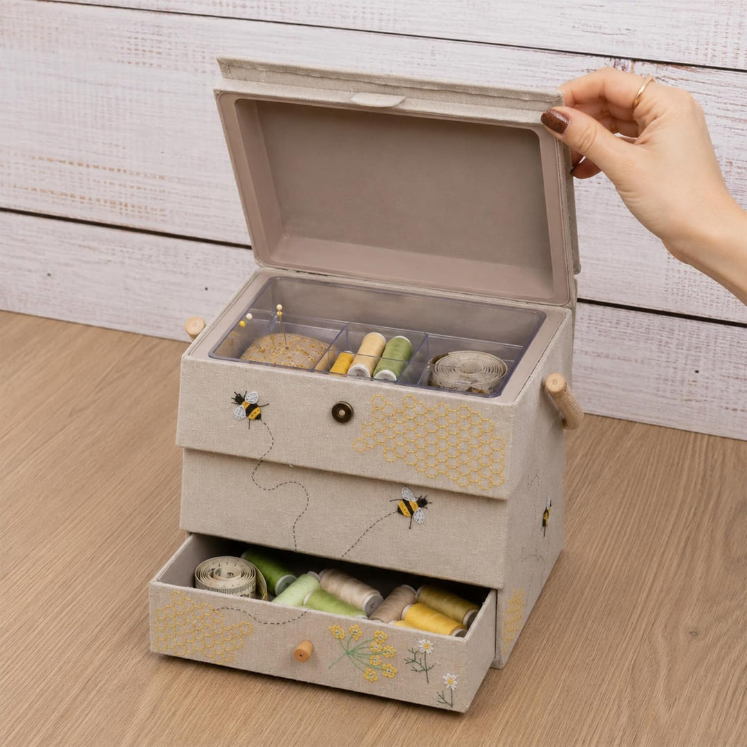 Hobby Gift Neuheit Nähhandwerk Hobby Aufbewahrungsbox, Bienenstock, 24 x 29 x 29.5cm Extra Large, Ex