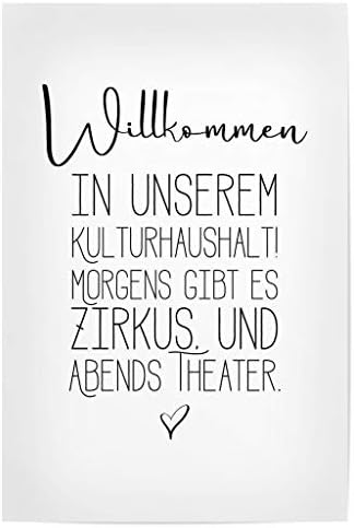 artboxONE Poster 30x20 cm Typografie Kulturhaushalt - Bild Typografie eingangsbereich Familie