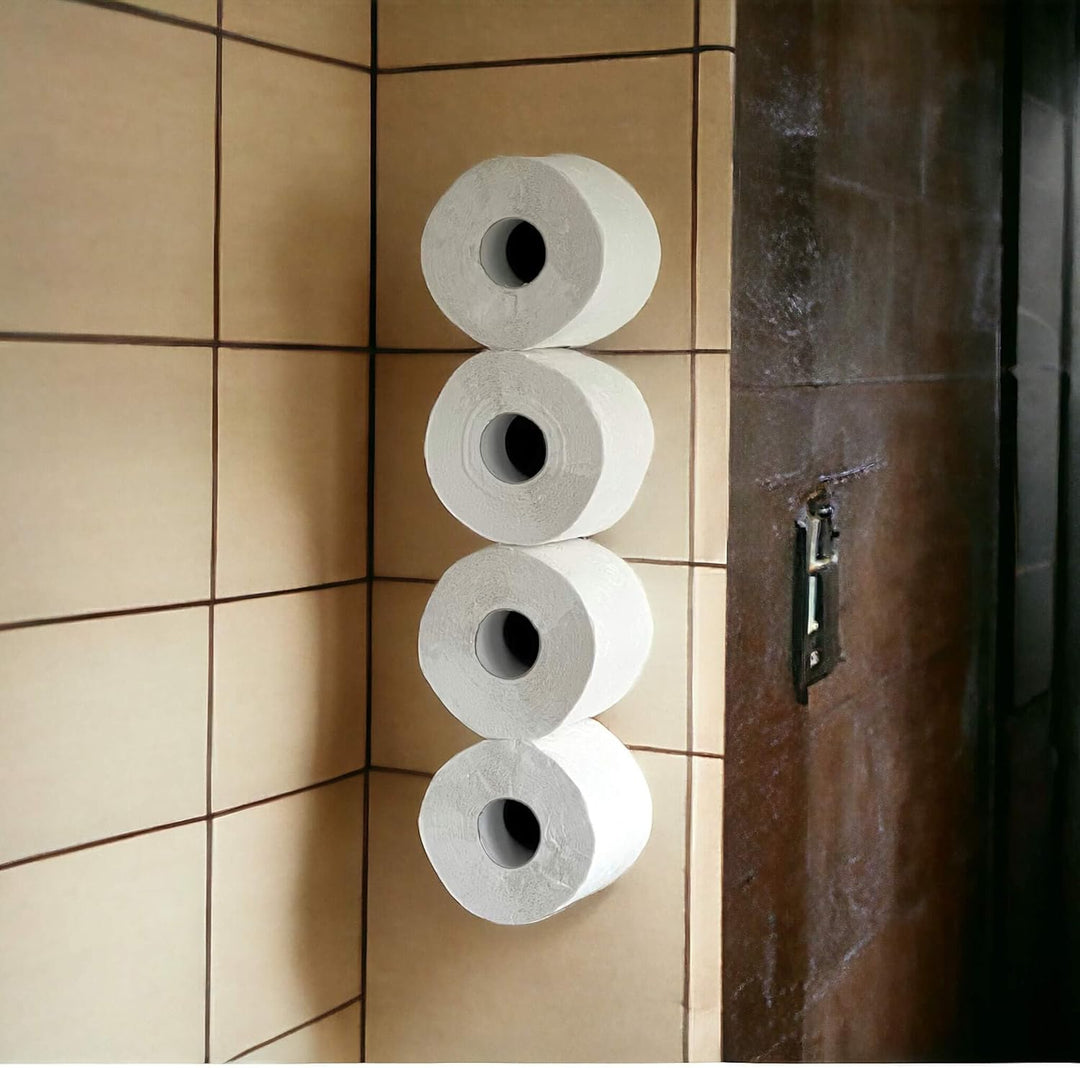 DanDiBo Toilettenpapierhalter Schwarz Wand Metall 4 Halter Unsichtbar Klopapierhalter Toilettenrolle