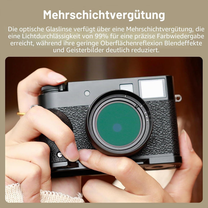 SMALLRIG Magnetischer UV-Filter für FUJIFILM X Half Kamera, optisches Glasobjektiv, Leichter Alumini