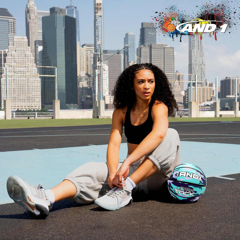 AND1 Ultra Grip Basketball: Offizielle Verordnung Grösse 7 (74,9 cm) Gummi Basketball – Tiefe Kanalk