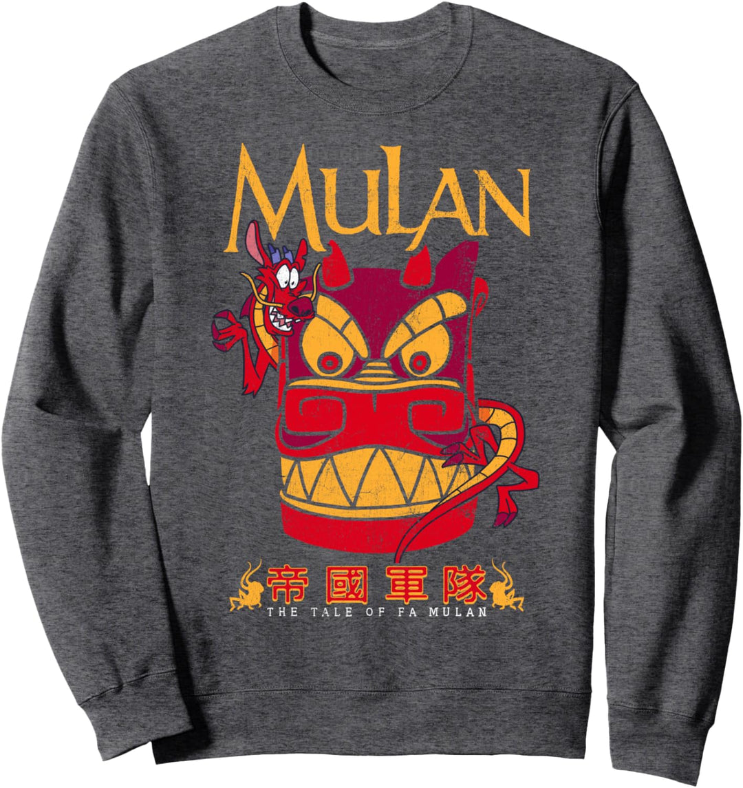 Disney Mulan Mushu Dragon Stone Head Sweatshirt