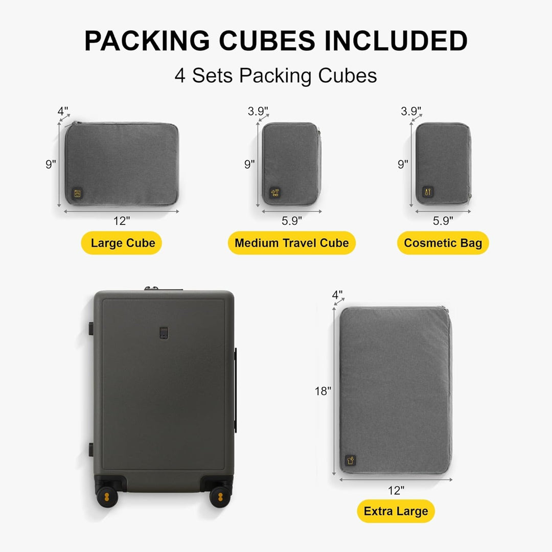 LEVEL8 Koffer Trolleys, handgepäck Leichtgewicht 100% PC, TSA Zahlenschloss Elegance Matte Design 8