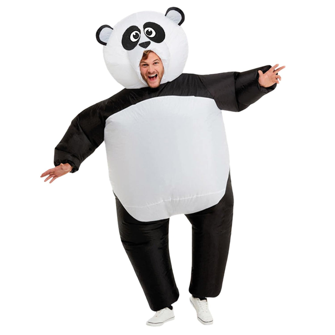 Aufblasbare Panda Verkleidung | Ungewöhnliches Kostüm in Erwachsenengrösse | Premium Qualität | Aus