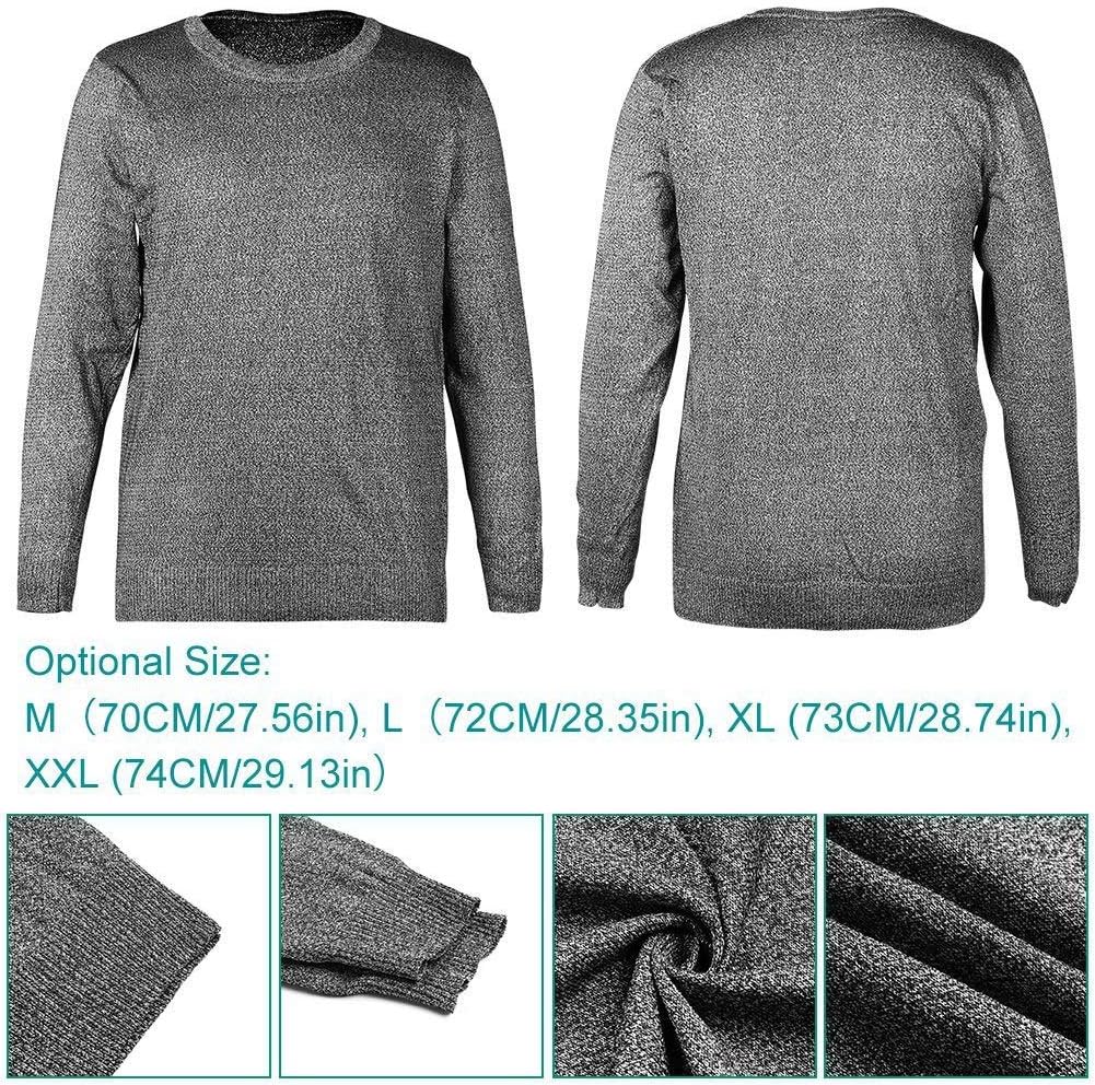 Restokki Schnittfestes T-Shirt Schnittfeste Schnittschutzkleidung Stufe 5 Schutzausrüstung Rundhalsa