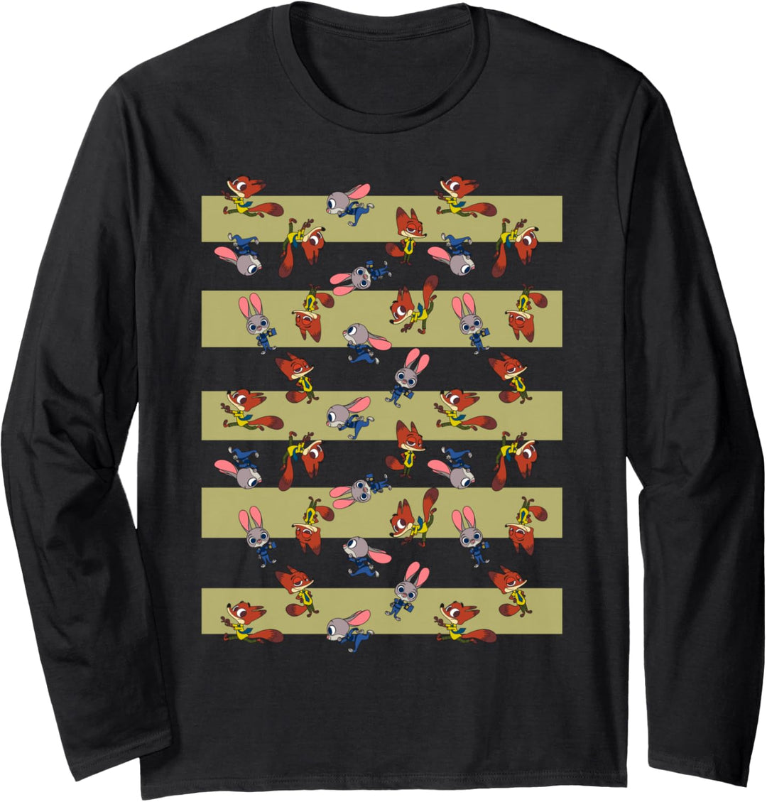 Disney Zootopia Nick And Judy Lines Langarmshirt
