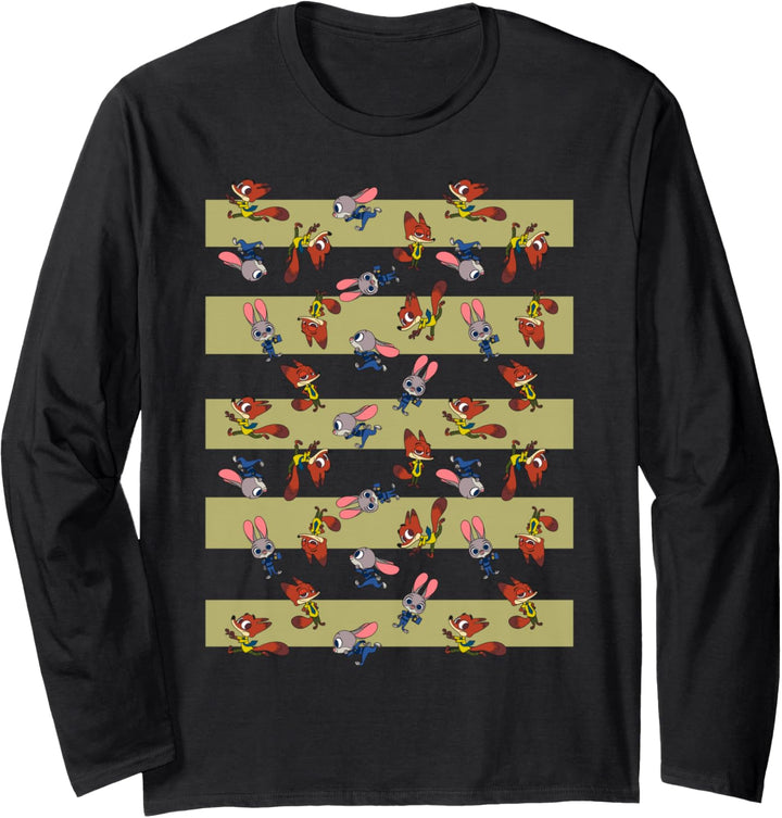 Disney Zootopia Nick And Judy Lines Langarmshirt