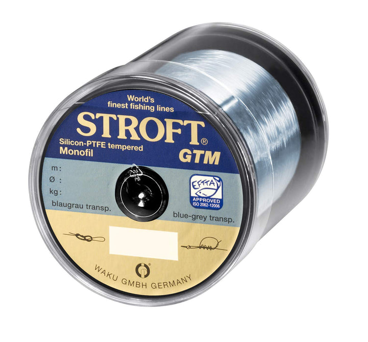 STROFT GTM 500 m Monofile Angelschnur 0.08 mm bis 0.375 mm Blaugrau transparent 0,250mm-6,4kg, 0,250