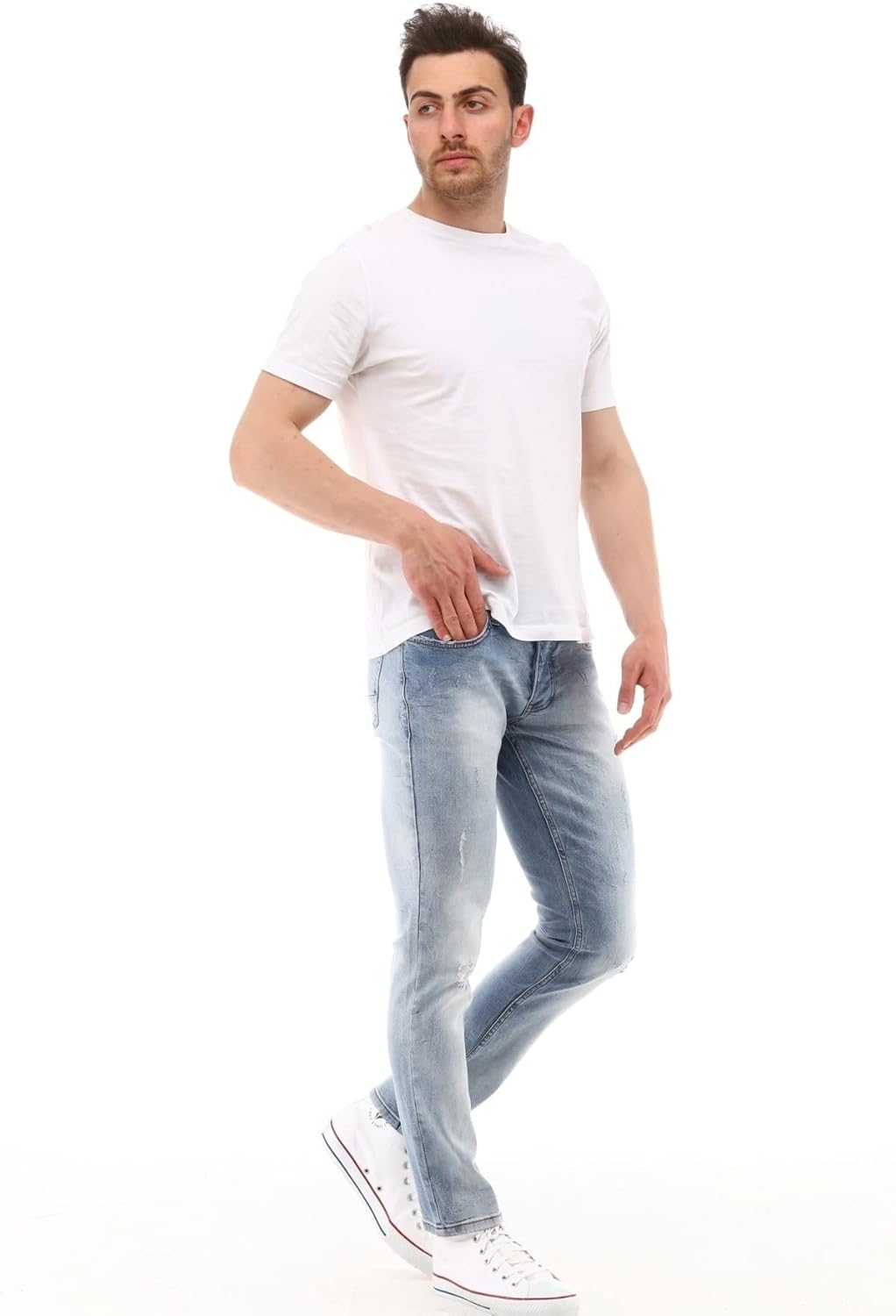 CEDY DENIM Herren Jeans Slim Fit Stretch Jeanshose Design der Neuen Saison Hochwertige Jeans Hose fü